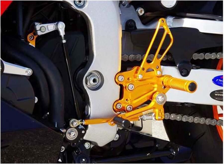 Senza Marchio verstelbare achterste rearsets voetsteun Voor KAWASAKI voor Ninja ZX6R ZX636 2009-2020 instelbare aluminium motorfiets Voetsteun Rearset Voetsteun achterzijde instellen Voetsteun voet Peg (Color : 8
