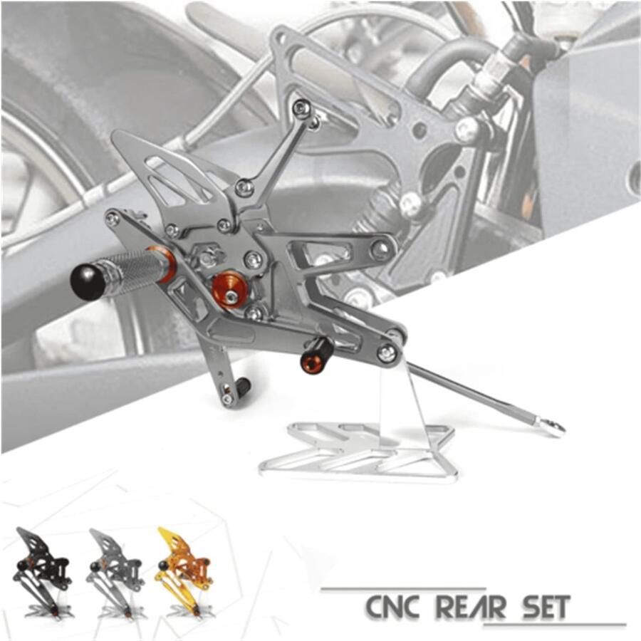 Senza Marchio verstelbare achterste rearsets voetsteun Voor Yama&ha MT10 FZ10 GP Shifter verstelbare motorfiets Voetsteun achterste Set Voet pinnen omgekeerde Rearset Footpeg (Color : 3)
