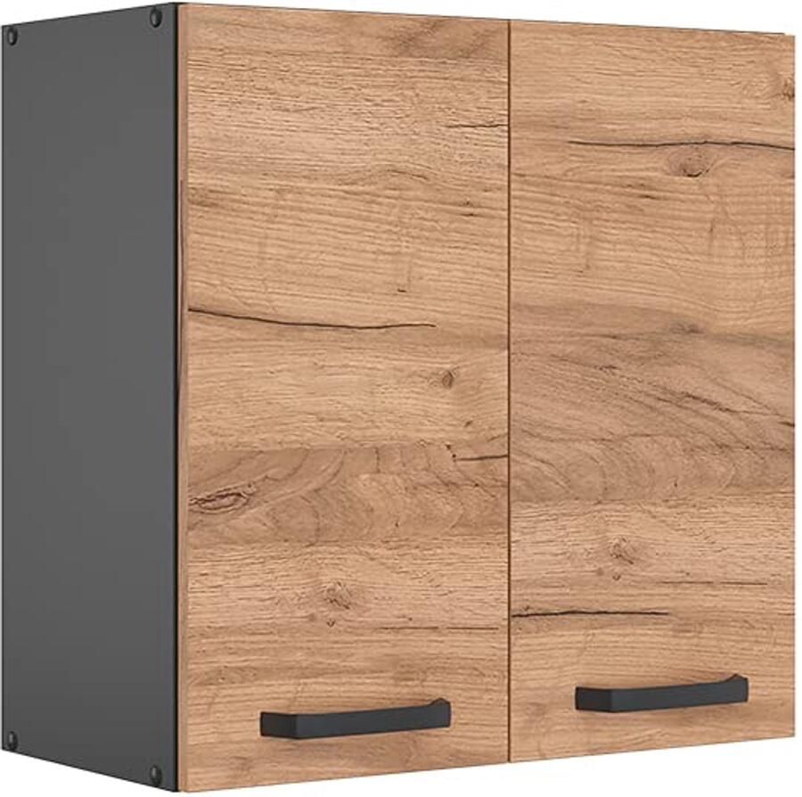 Senza Marchio Vicco R-Line Keukenkast hangkast onderkast keukenblok antraciet (eiken hangkast 60 cm)