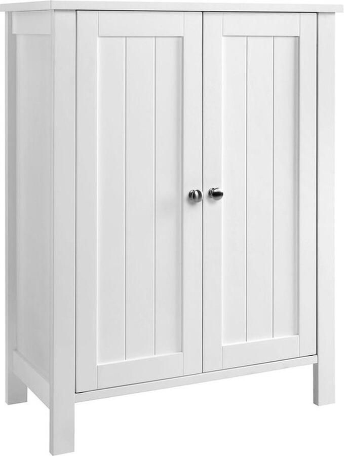 Senza Marchio Victoria bathroom storage bathroom cabinet shoe cabinet kitchen cabinet medicine cabinet double door shelf 2 adjustable shelves 60 x 80 x 30 cm (W x H x D) white
