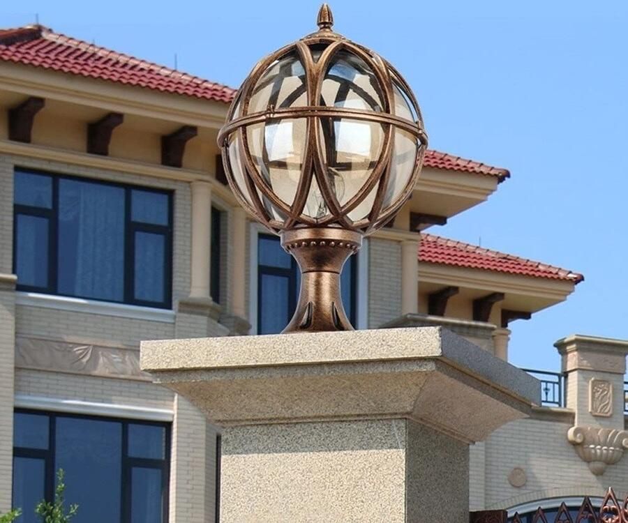 Senza Marchio Victoriaanse tuinverlichting voor buiten Lantaarn Traditioneel zwart Gegoten aluminium Landschap Hoogpolige straatlantaarn Decking Patio Path Pillar Post Lamp IP65 Nominaal beautiful scenery