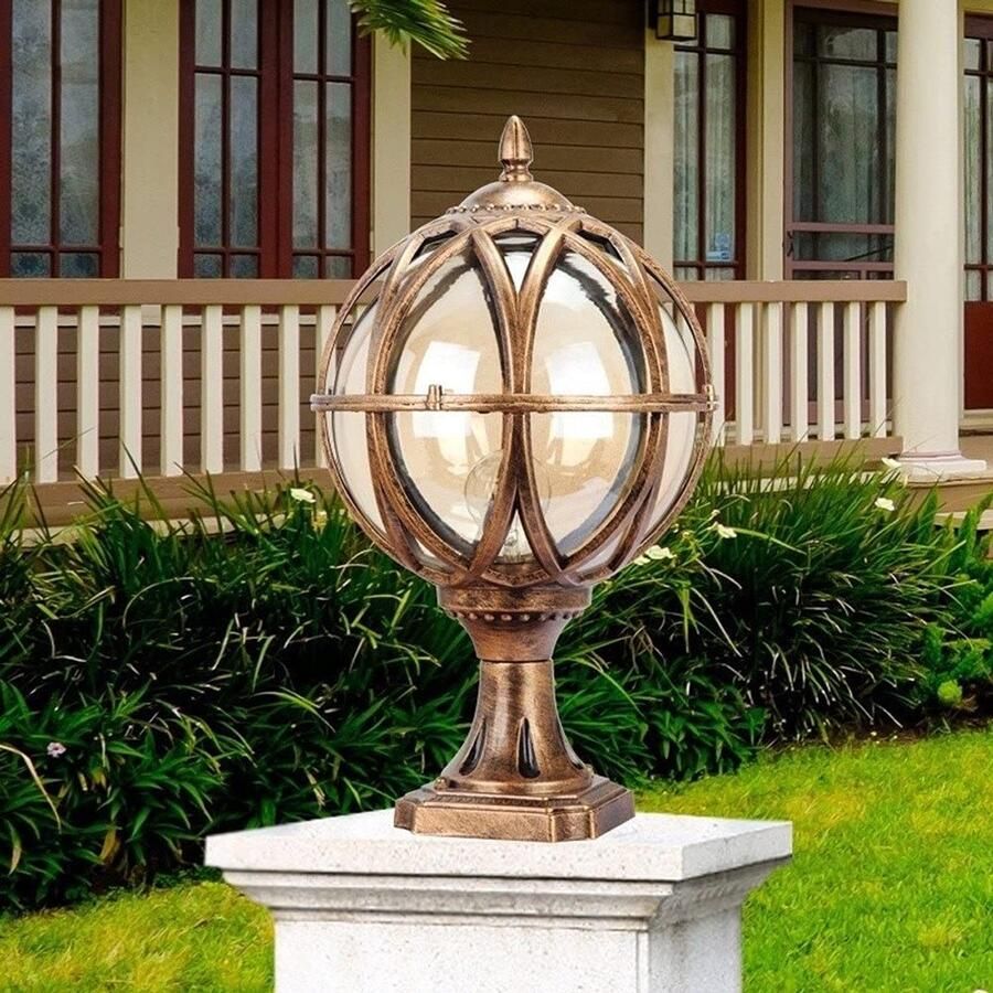 Senza Marchio Victoriaanse tuinverlichting voor buiten Lantaarn Traditioneel zwart Gegoten aluminium Landschap Hoogpolige straatlantaarn Decking Patio Path Pillar Post Lamp IP65 Nominaal Interesting