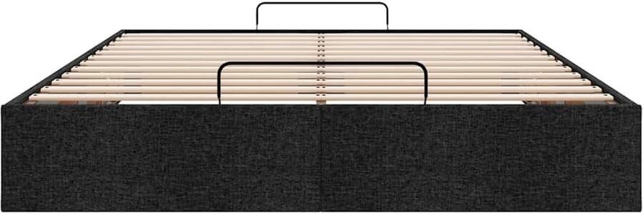 Senza Marchio vidaXL Bedframe zonder matras 140x190 cm stof zwart bedframe ottoman bedframe met opbergruimte onder het bed bedframe met opbergruimte
