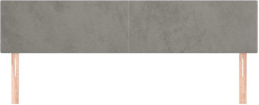 Senza Marchio vidaXL Hoofdborden 2 st 100 x 5 x 78 88 cm fluweel lichtgrijs hoofdeinde houten hoofdeinde bedonderdeel houten hoofdbord slaapkamermeubel
