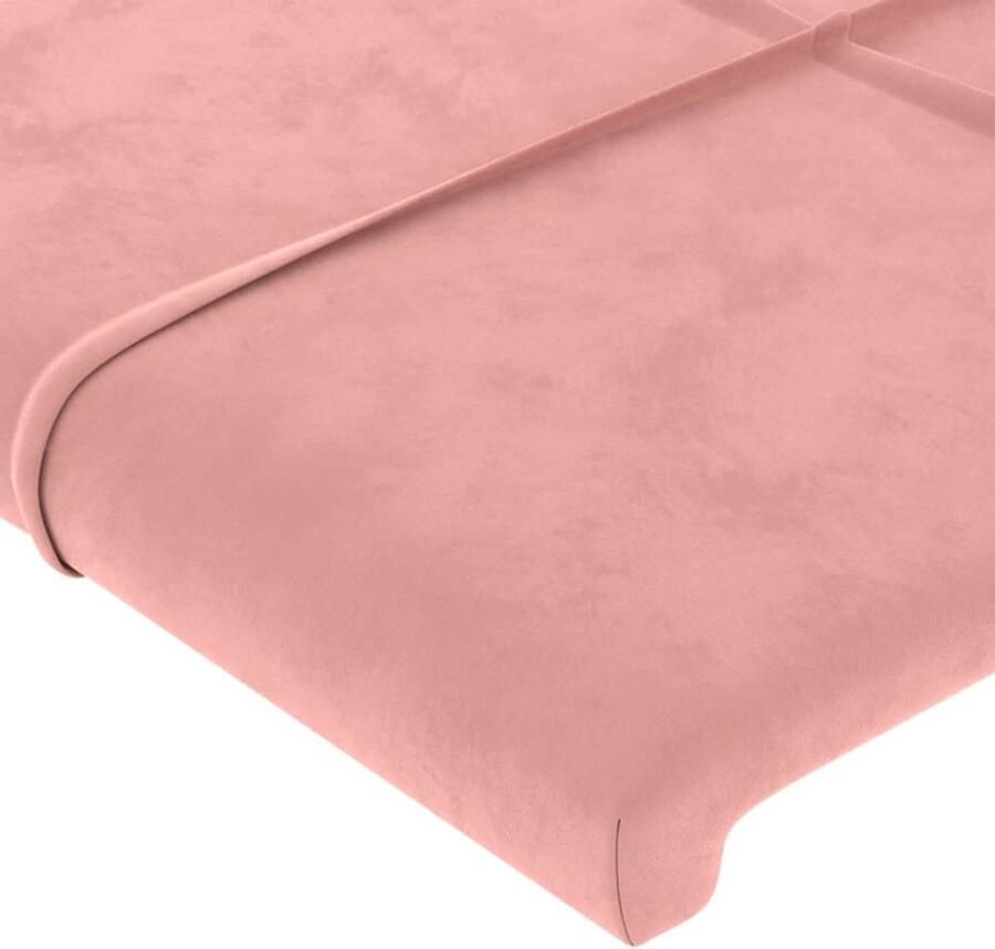 Senza Marchio vidaXL Hoofdborden 2 st 80x5x78 88 cm fluweel roze hoofdeinde houten hoofdeinde bedonderdeel houten hoofdbord slaapkamermeubel bedaccessoire