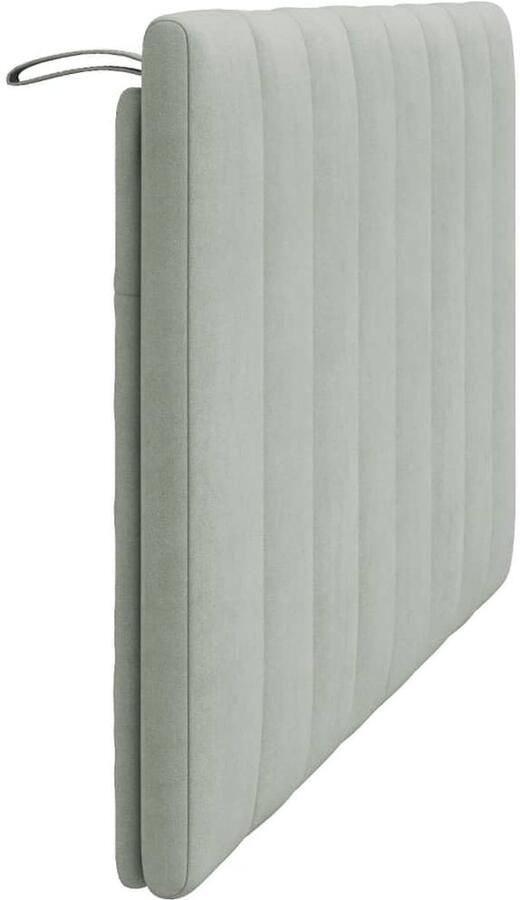 Senza Marchio vidaXL Hoofdbordkussen 140 cm velvet lichtgrijs hoofdbord kussen hoofdbord bed kussen hoofdeinde kussen hoofdeinde bed