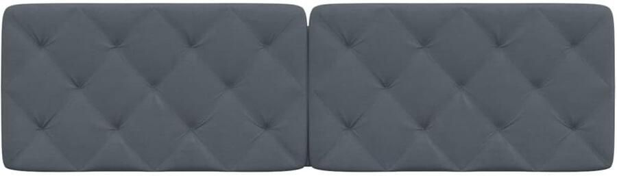 Senza Marchio vidaXL Hoofdbordkussen 180 cm fluweel donkergrijs hoofdbord kussen hoofdbord bed kussen hoofdeinde kussen hoofdeinde bed