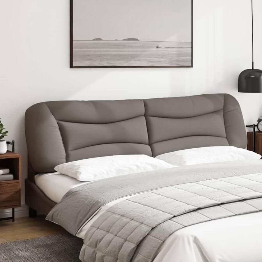 Senza Marchio vidaXL Hoofdbordkussen 200 cm stof taupe hoofdbord kussen hoofdbord bed kussen hoofdeinde kussen hoofdeinde bed