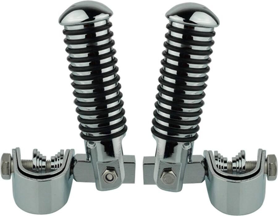 Senza Marchio Voetsteun 1inch 25.4mm Motorfiets Highway Motor Crash Bar Guard Foot Pegs Klem Voetsteun Mount Rest Rubber voor H&arley C&hopper Bobber Custom (Kleur : 2)