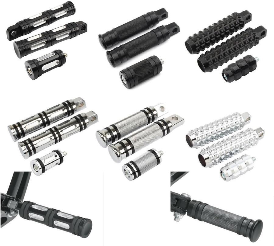 Senza Marchio Voetsteun Motorfiets Voetsteunen Voor Achter Voetsteun Shifter Peg CNC Voor Harley Voor Sportster Voor Dyna Voor Breakout Voor Softai Motorfiets Voetsteunen(Grootte:A Foot Pegs)