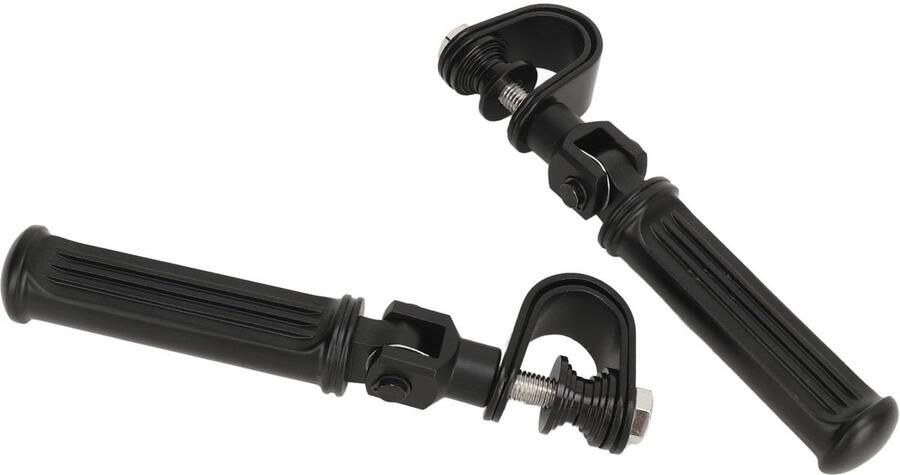 Senza Marchio Voetsteun voor Motorfietsen Voetsteunen voor Motorfietsen Snelweg 25 Mm Tot 32 Mm Aluminiumlegering Universele Pasvorm Motor Crash Bar Voetsteun (BLACK)