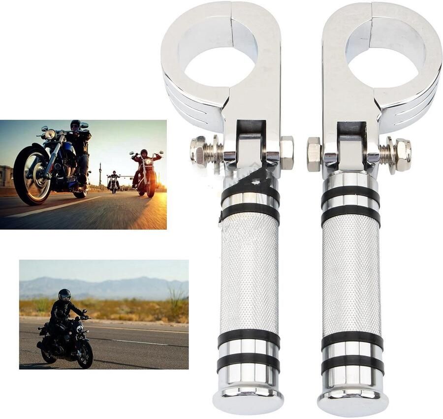 Senza Marchio Voetsteunen Voor Motorfietsen Chrome Motorcycle Highway Voetsteunen Voetsteun 32 38mm Motor Guard Voetsteun Voor Yamaha (Kleur : 32mm-J)