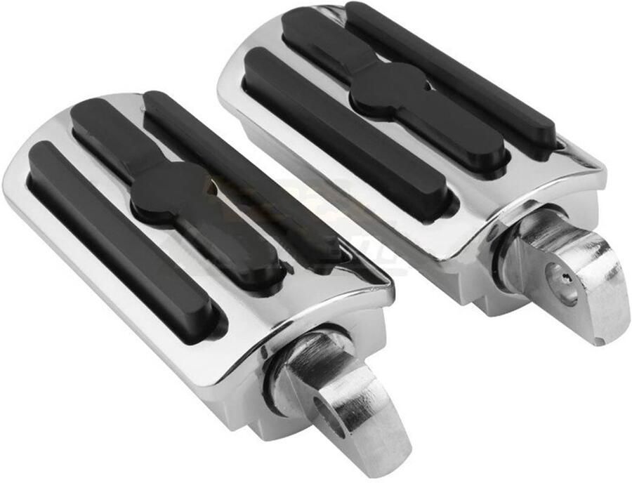 Senza Marchio Voetsteunen Universal Motorcycle Engine Guard Voetsteun Snelweg Bar Voetsteunen Pedaal Voetsteun Korte Voetsteunen Klemmen 32mm 1-1 4 Motorfiets Voetsteun (Kleur : Chrome1)