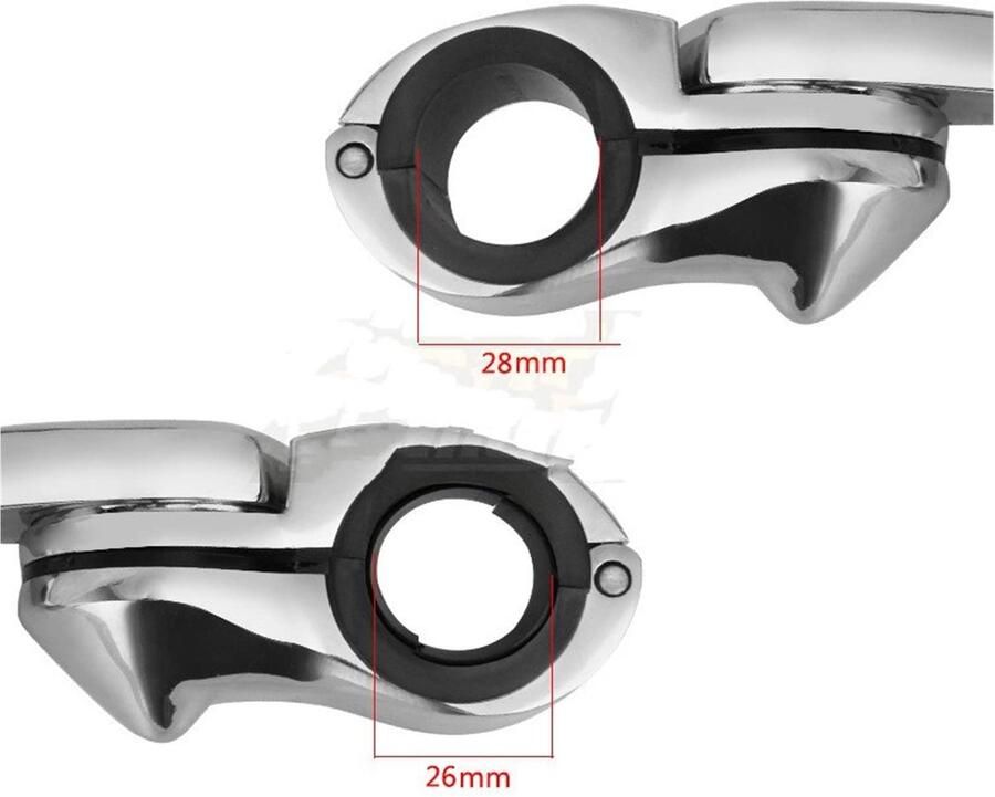 Senza Marchio Voetsteunen Universal Motorcycle Engine Guard Voetsteun Snelweg Bar Voetsteunen Pedaal Voetsteun Korte Voetsteunen Klemmen 32mm 1-1 4 Motorfiets Voetsteun (Kleur : Black2)