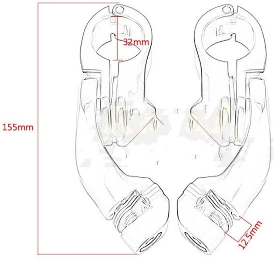 Senza Marchio Motorfiets Voetsteun Universal Motorcycle Engine Guard Voetsteun Snelweg Bar Voetsteunen Pedaal Voetsteun Korte Voetsteunen Klemmen 32mm 1-1 4 Voetsteunen (Kleur : Black2)