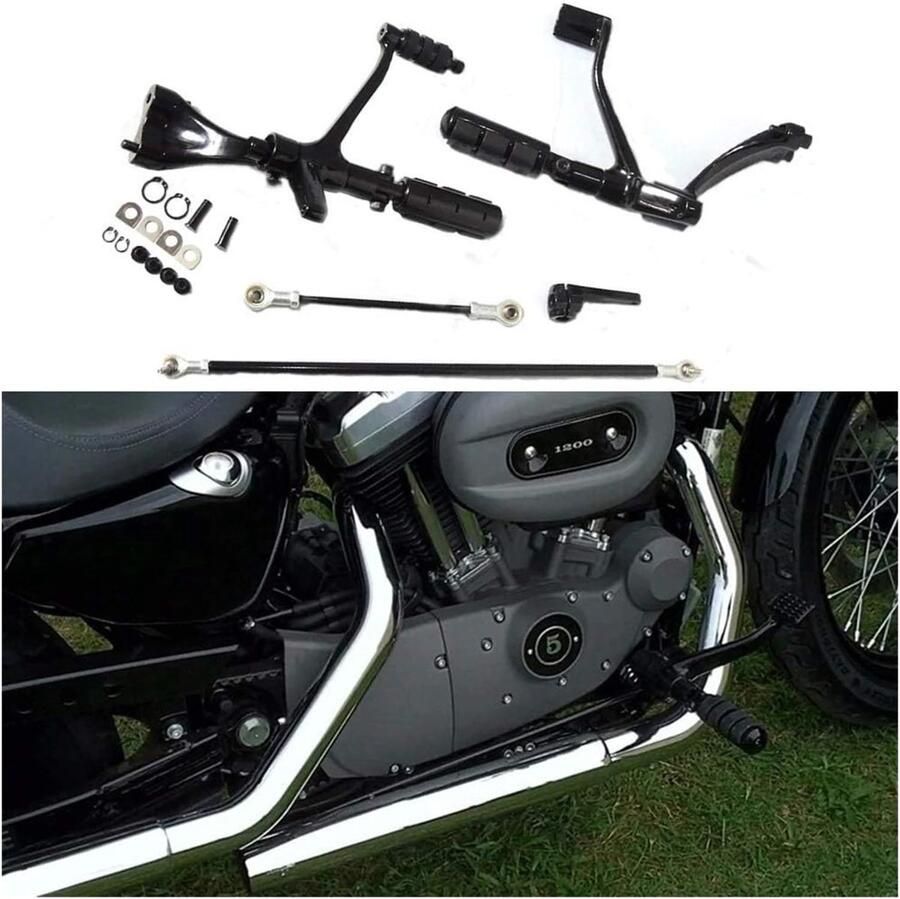 Senza Marchio Voetsteun Voetpedalen Voor H&arley Voor Spo&rtster XL1200 XL883 Moto Forward Controls Voetsteunen Hevels Voetsteun Verbindingen XL 883 1200 Voetsteunen