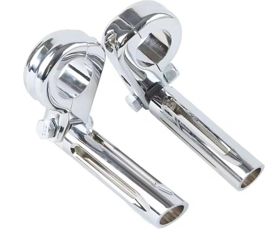 Senza Marchio Voetsteunen voor motorfietsen Voor Touring Dyna FXDB Road King Softail Chopper XL883 Motorfiets Voetsteun Montage Kit 1.25 Highway Bar Schakelhendel voor motorfietsen(Silver)