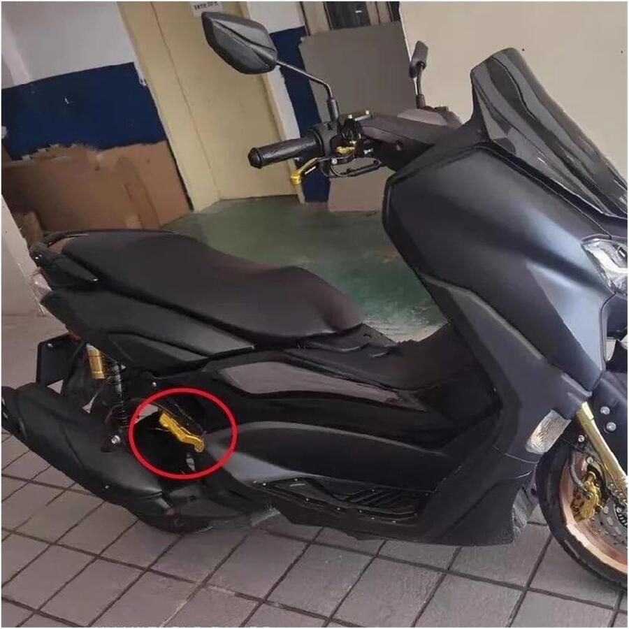 Senza Marchio Voor Y&Amaha TMAX500 TMAX530 TMAX560 Motorfiets Accessoires Achter Passagier Voetsteun Anti-slip Pedaal Motorfiets Aluminium Voetsteun (Kleur : Rood)