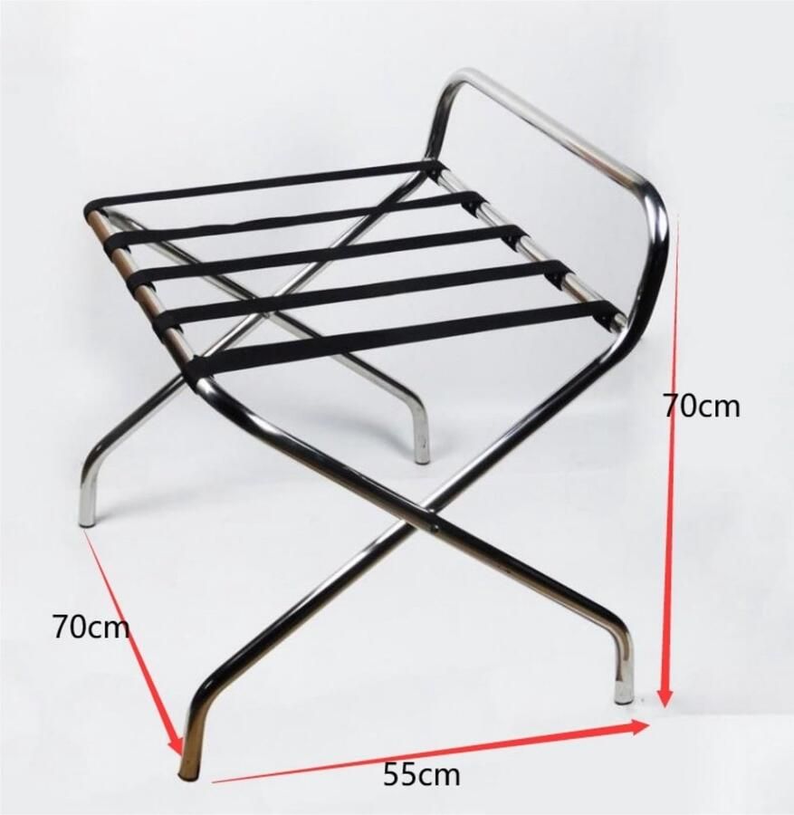 Senza Marchio Vouwen Bagagerek Roestvrij Staal Koffer Stand voor Hotel en Familie Opslag