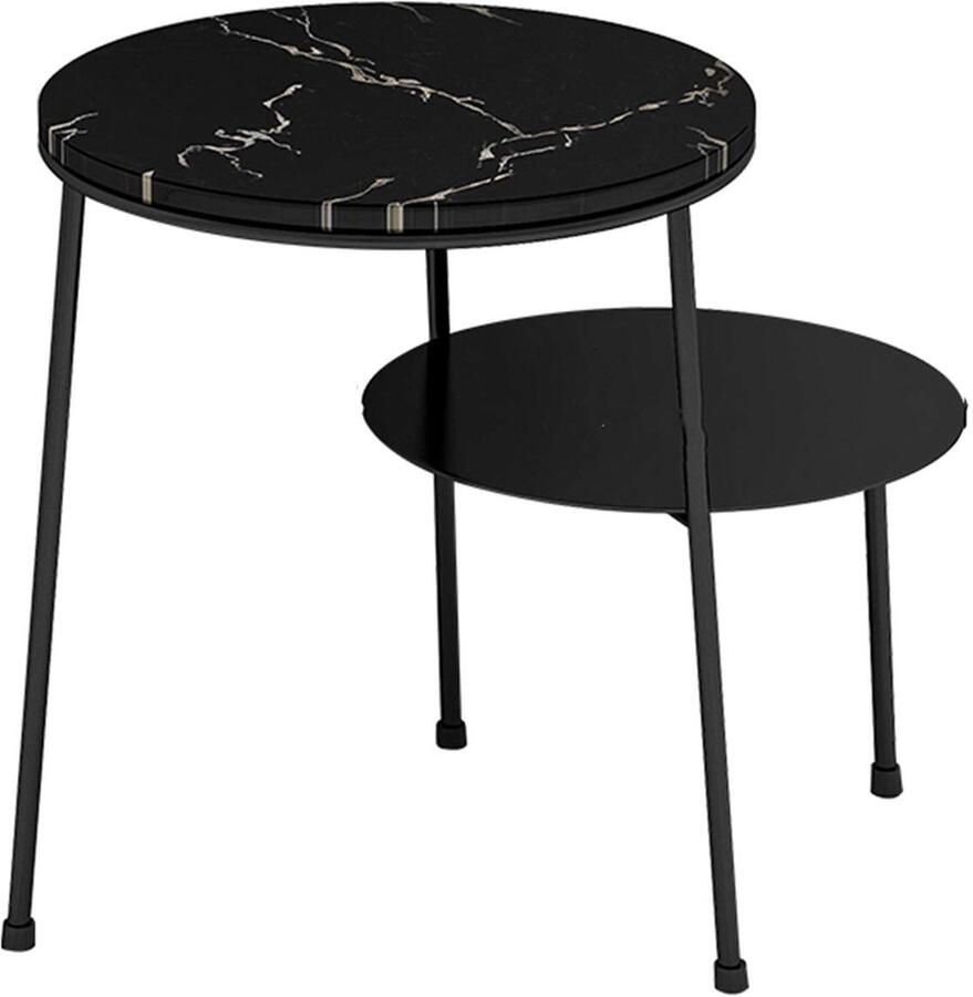 Senza Marchio Vrije tijd salontafel op het balkon marmeren aanrechtblad Nesting salontafel Home Cafe Book Room Tijdschrifttafel Theetafel(Size:50 * 60CM Color:B)