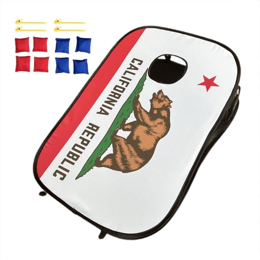 Senza Marchio Vriusi Zitzak Toss-spel voor kinderen Zitzak-toss-spel voor kinderen Maïsgatspellen met 8 zitzakken Draagbare Cornhole-spelset voor volwassenen en kinderen speelgoed in de achtertuin op het