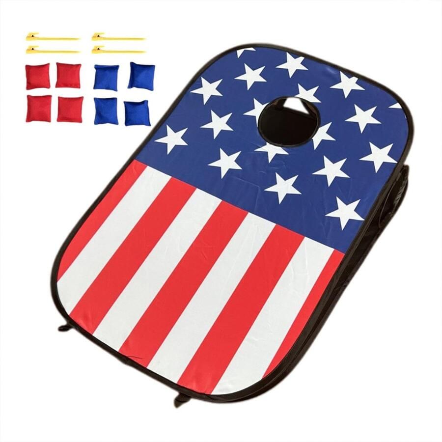 Senza Marchio Vriusi Zitzak Toss Spelspeelgoed Zitzak Toss Spelset Outdoor Gooispel met 8 Zitzakken Draagbare Cornhole-spelset voor volwassenen en kinderen speelgoed in de achtertuin op het strand