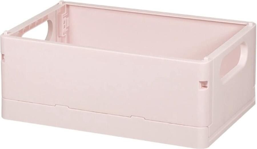 Senza Marchio WALFREW Opbergdozen Foldable Storage Box Desktop Baskets Home Office Desk Organizer Cosmetics Compartment Accessories Bathroom Stationery Rack(Pink)