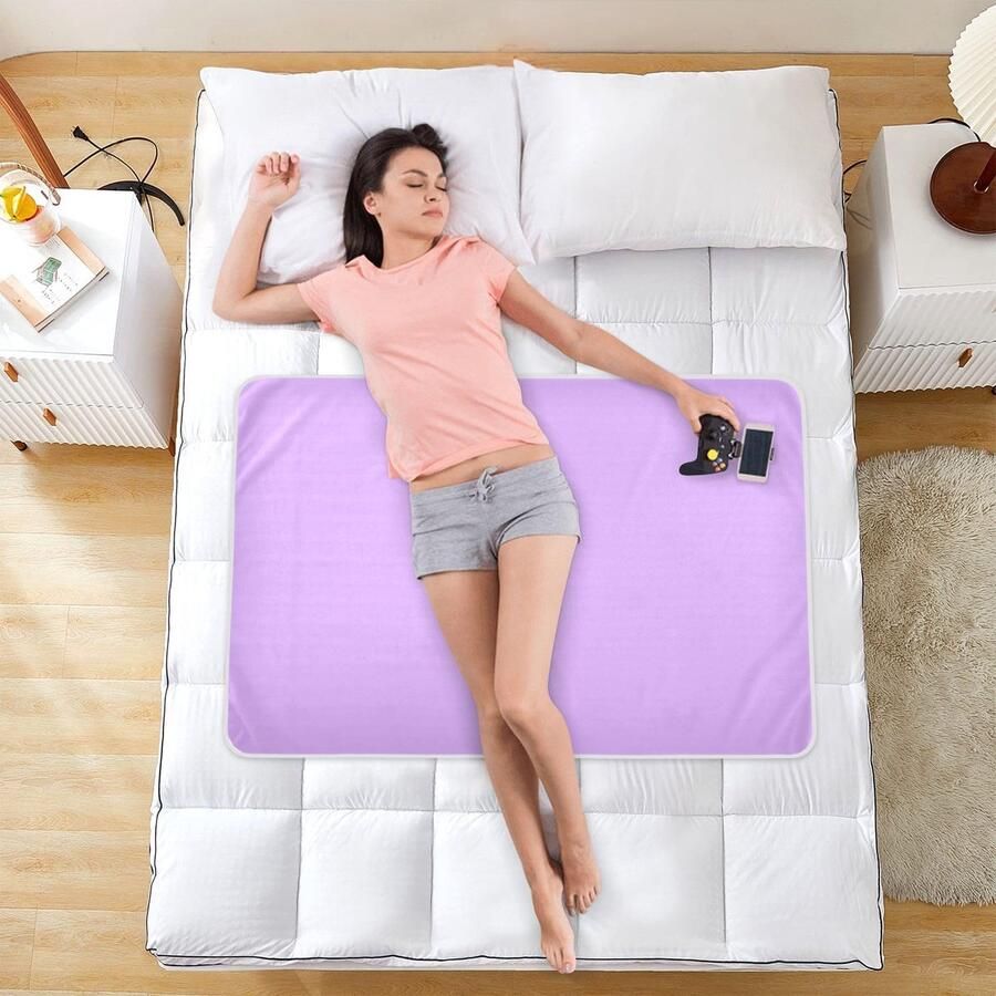 Senza Marchio Waterdichte Pad Mauve Herbruikbare Pee Pads Bed Onderpads Waterdichte Matras Pad Crib 34 x 52