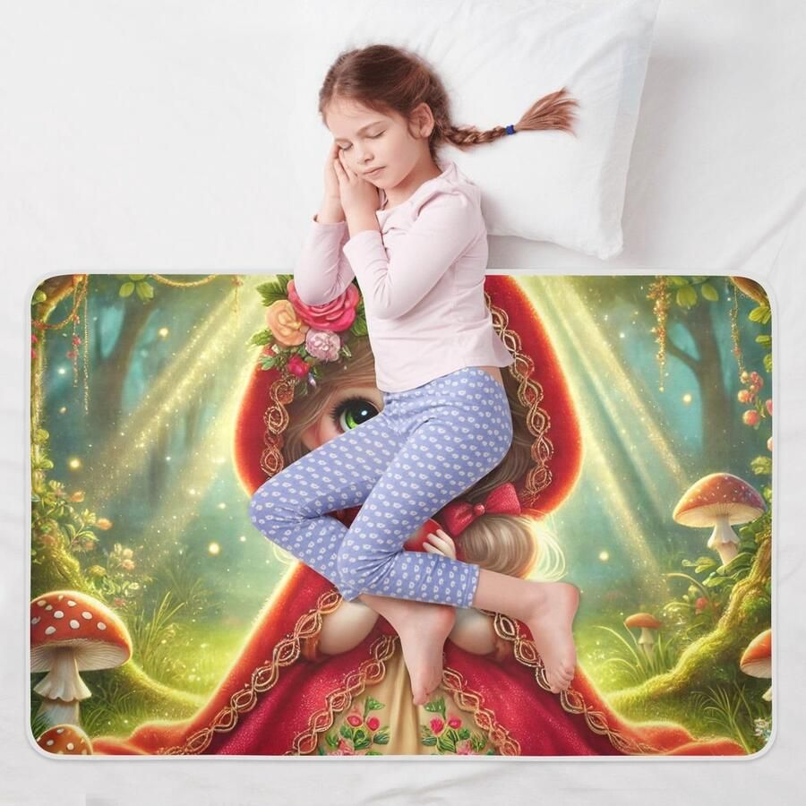 Senza Marchio Waterdichte Pad Mooie Hood Rode Absorberende Lekbestendige Pad Protector Incontinentie Pads voor Bed Wasbaar 34 x 52