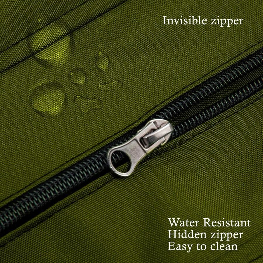 Senza Marchio Waterdichte outdoor kussenhoezen set voor L bank hoekbank 6-delige set met rits rotan tuin patio hoezen vervangende kussenslopen in matcha groen (50 x 45 cm)