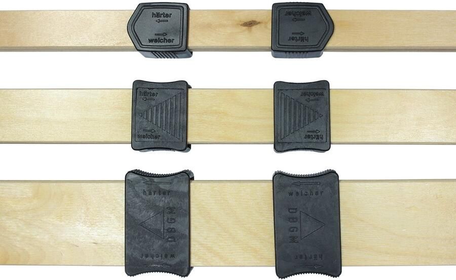 Senza Marchio wiedergutschlafen Set van 10 schuivers als vervanging of upgrade van een hardheidsinstelling van uw lattenbodem (009_40x21-25x35 mm)