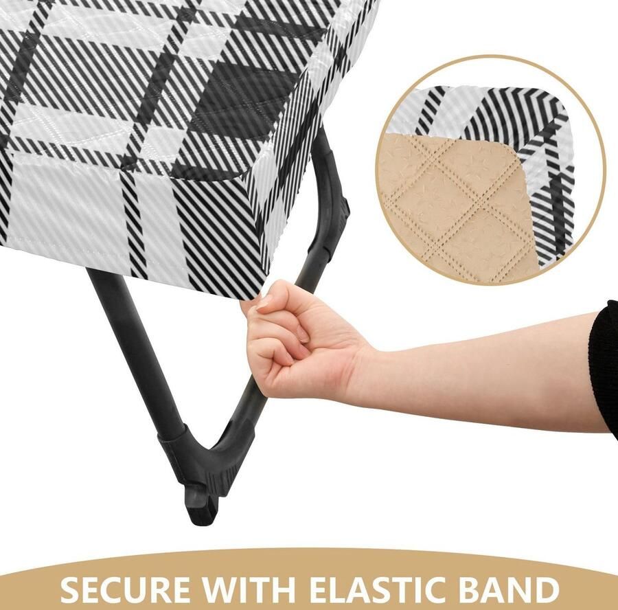 Senza Marchio Wit Zwart Tartan Plaid Draagbare Peuter Bed Laken Zacht & Comfortabel Ledikant Laken voor Peuter Kinderbedje Bed voor Kinderen Baby Reizen 50' x 25' (Bed Niet Inbegrepen)