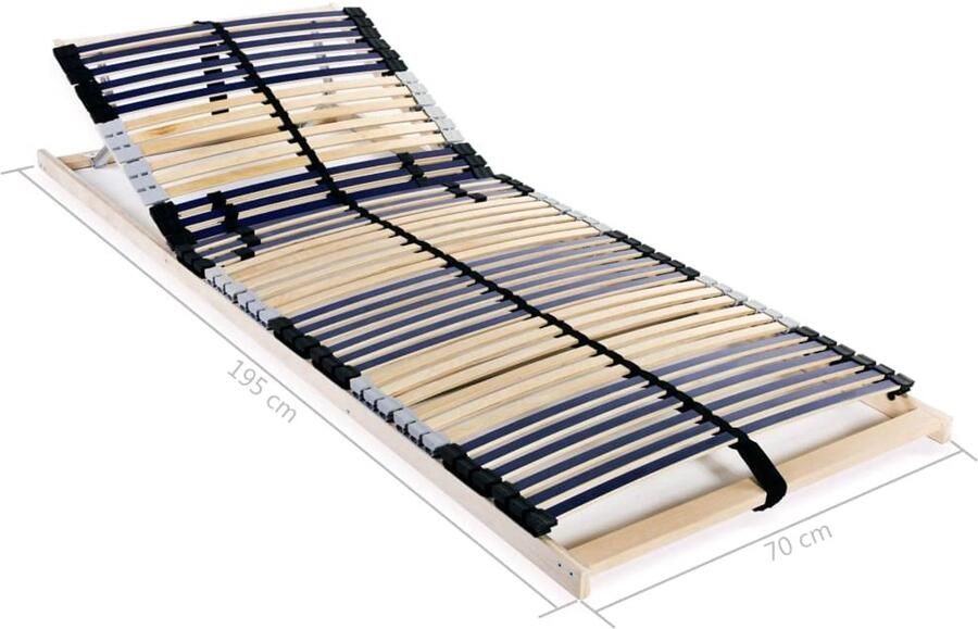 Senza Marchio WKIEQACO Bedden en accessoires bedden en bedframes lattenbodem zonder matras met 42 latten 7 zones 70x200 cm