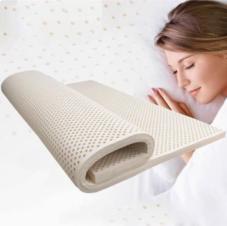 Senza Marchio WKXTECZT Matrastopper Van Natuurlijk Latex Medium Stevigheid 2 3 4 5 Inch Voor Koele Slaap En Drukverlichting Medium Stevige Bedden Queensize 5cm 165x170cm