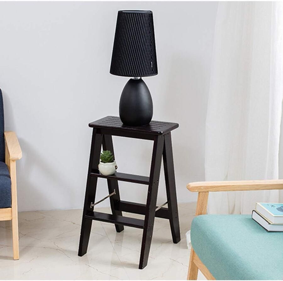 Senza Marchio WLABCD Stap Kruk Kinderstoel Stap Kruk Houten Ladder Trap Plank Trapladder Pine Hout Dual-Use Klim Vouwen Verbreed Veiligheid Draagbare Bloemenrek Indoor Ascend Thuis een