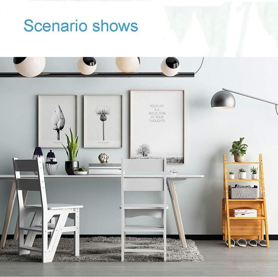 Senza Marchio WLABCD Stap kruk Trap Stoel Zitplaatsen Vouwen Stap Kruk Houten Trap Pine Hout 4-Stap Ladder Draagbare Bloem Rack Schoen Bench Opslag Plank Keuken Indoor Opstijgen Thuis een