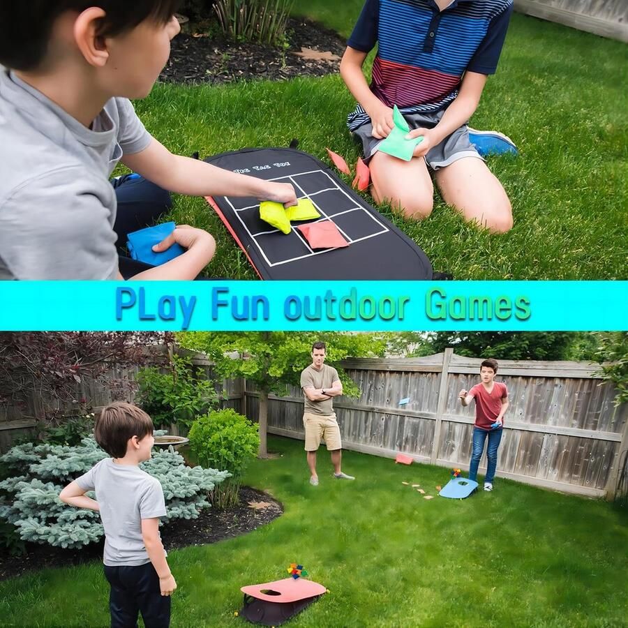 Senza Marchio WOFEU 10 stuks Cornhole zakken 10 x 10 cm Bean Bag werpspeelset voor kinderen Fun Sports Games zitzak voor feestspellen werpzakken kleurrijke zitzakken outdoor spel voor jongens en meisjes