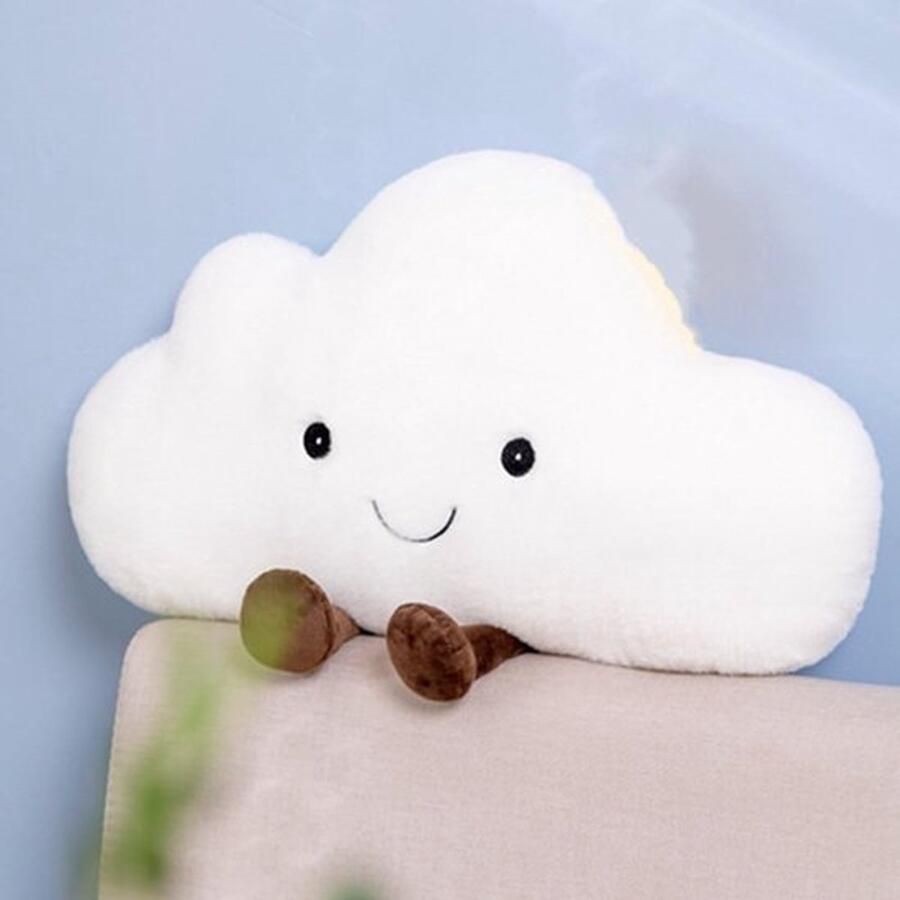 Senza Marchio Wolk kussen cartoon wolken vormige sierkussens taille rust kussen bedrust lezen kussens stoel rugkussen voor slaapkamer kantoor auto