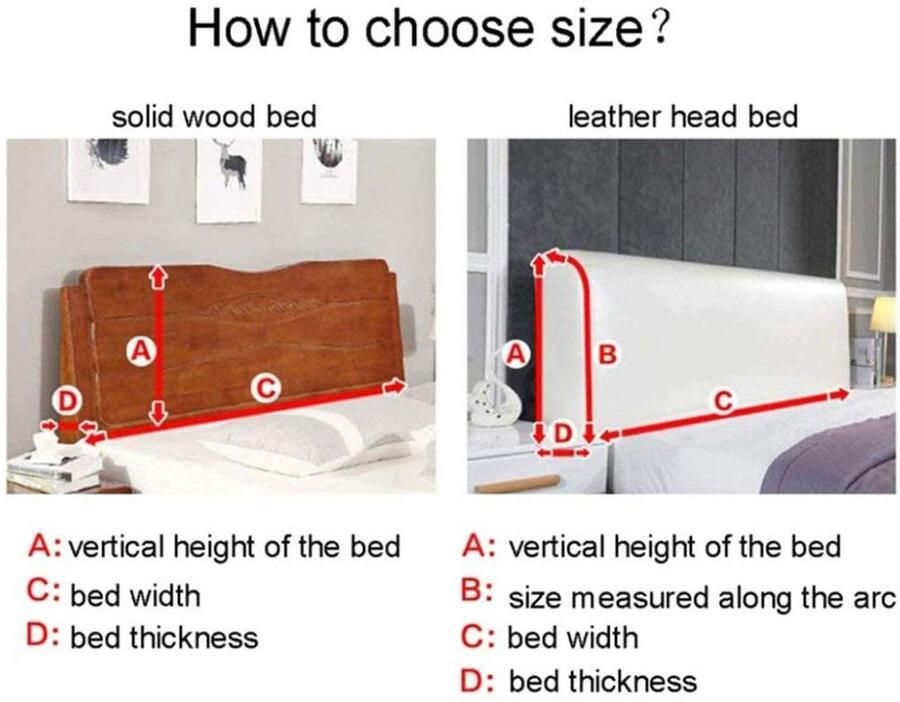 Senza Marchio WWYL Stretch Headboards Cover Slipcover voor eenpersoons dubbele kingsize bedden All-inclusive hoofdeinden Bedden Cover (#1 220 cm)