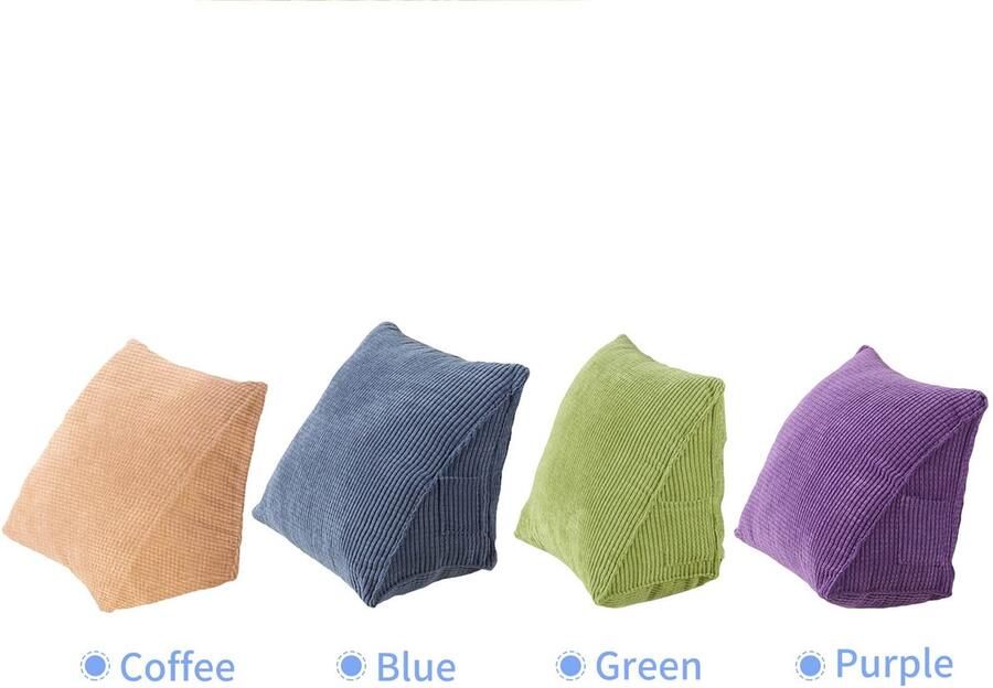 Senza Marchio YUHOME Driehoek Kussen Comfortabel Leeskussen Met Zip Pocket Driehoek Wedge Bolster Kleine Rug Ondersteuning Kussen Kussens voor Kantoor Thuis Bed Sofa