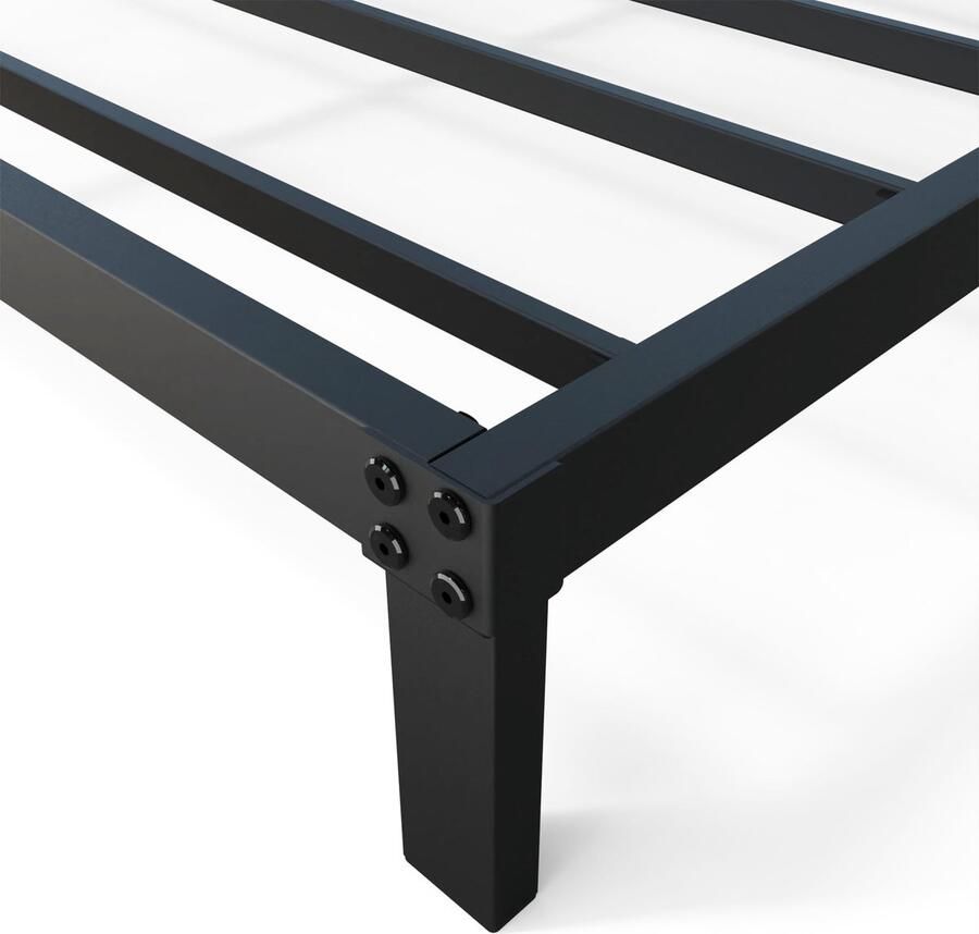 Senza Marchio YUSENHEEI Kingsize bedframe 20 5 cm zwaar metalen platformbedframe geen boxspring nodig geluidsvrij eenvoudige montage zwart