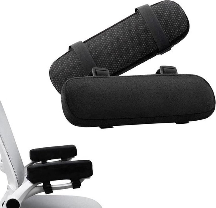 Senza Marchio Zachte Pads Elleboog 2 Stuks Stoel Armleuningen Arm Ondersteuning Ergonomische Armleuning Kussen Elleboog Kussen Universeel Voor Bureaustoel Zachte Pads Ondersteuning Beschermende Armleuningen Bureaustoel Accessoires Zwart