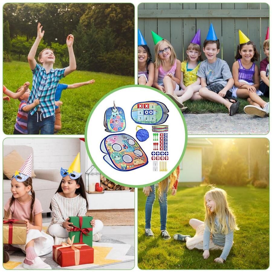 Senza Marchio Zitzak gooien spel Zitzak gooien 33-delige Cornhole-spelset voor kinderen Grappig speelgoed sportspeelgoed buitenspeelgoed voor jongens en meisjes van 2-5 jaar voor feestachtertuin Aibyks