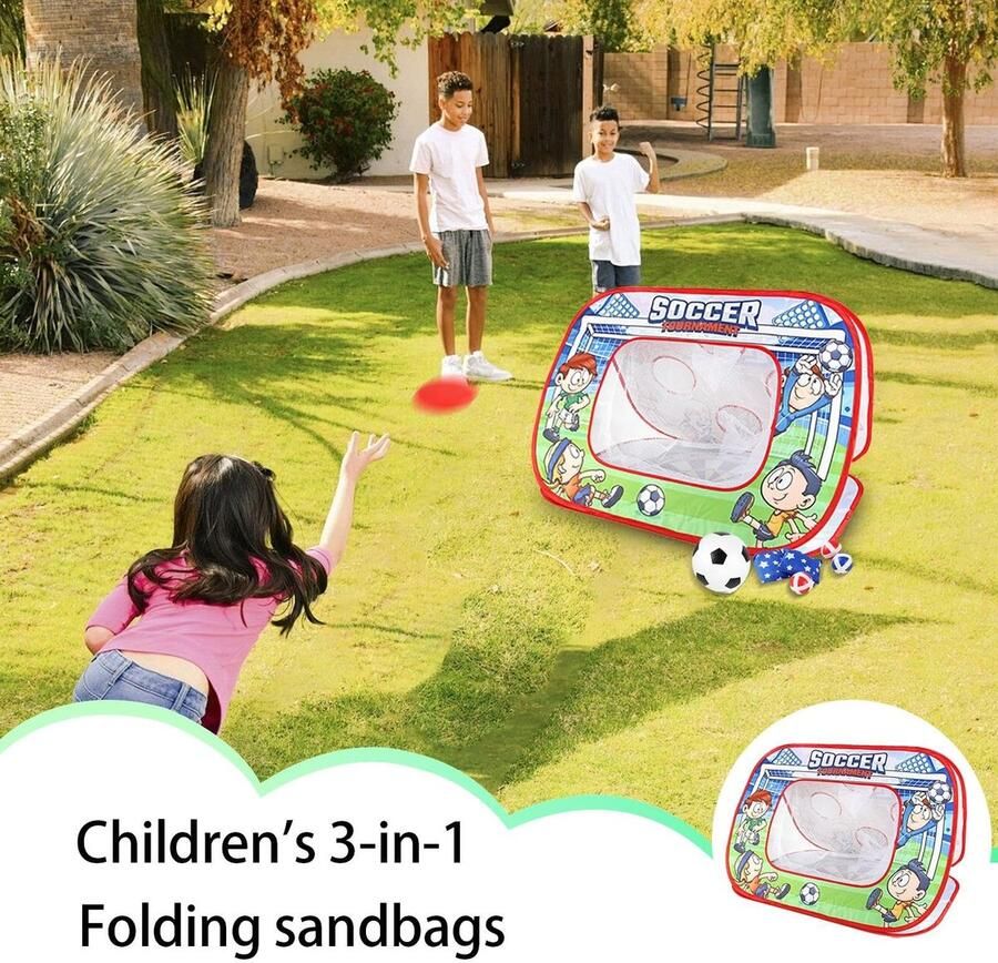 Senza Marchio Zitzak gooien voor kinderen Zitzak gooien spel Cornhole Toss-spellenset voor kinderen Multifunctioneel buitenspeelgoed voor kinderen interactief over het spel Cornhole-bordenset voor binnen en bu