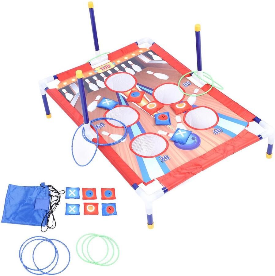 Senza Marchio Zitzak-gooispel Draagbaar Ouder-kind-interactie Sport Cornhole-spelset voor Kinderen Buiten (NR.7888-1)