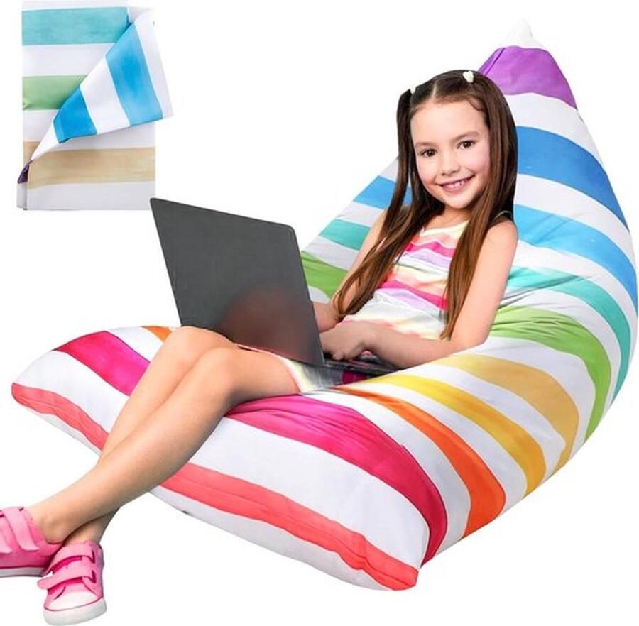 Senza Marchio Zitzak stoelhoes voor kinderen Regenboog knuffeldier opslag Zitzakken kinderkamer