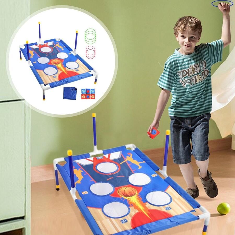 Senza Marchio Zitzak Toss Cornhole Set Tas Toss Fun Kids Cornhole Interactief Cornhole-spel zitzak gooien voor kinderen Corn Hole-spellen voor kinderen gezinnen en volwassenen