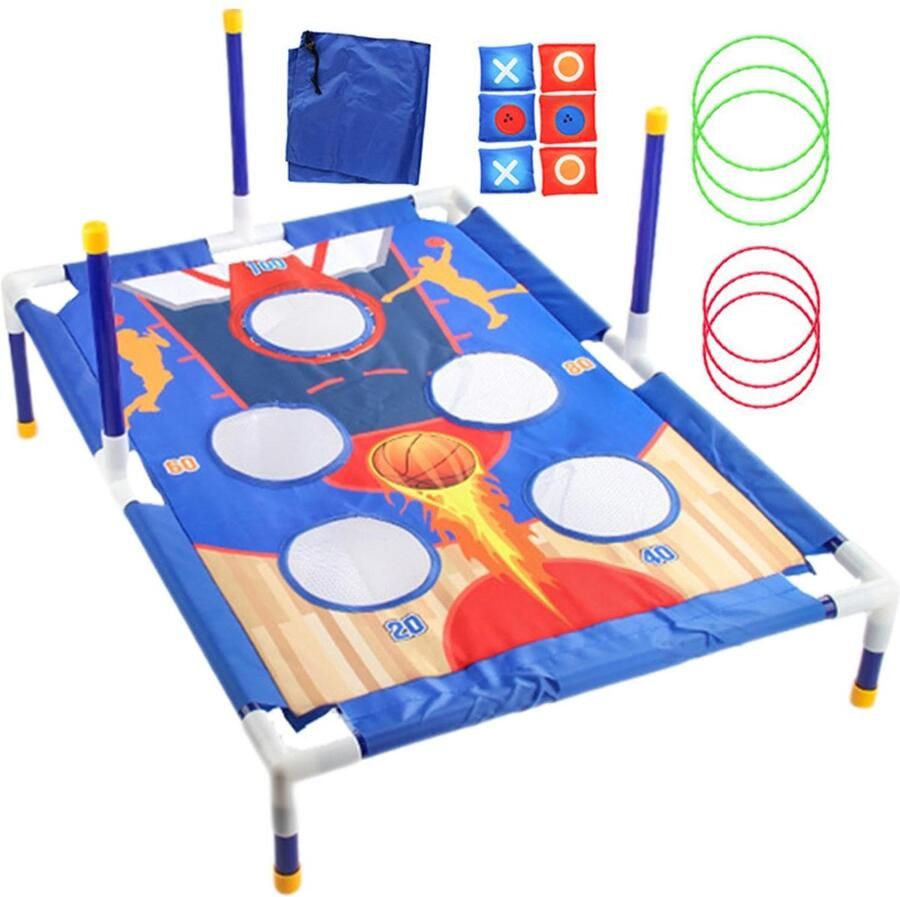 Senza Marchio Zitzak Toss Cornhole Set Tas Toss Fun Kids Cornhole Interactieve Corn -spellen voor kinderen gezinnen achtertuin binnen volwassenen