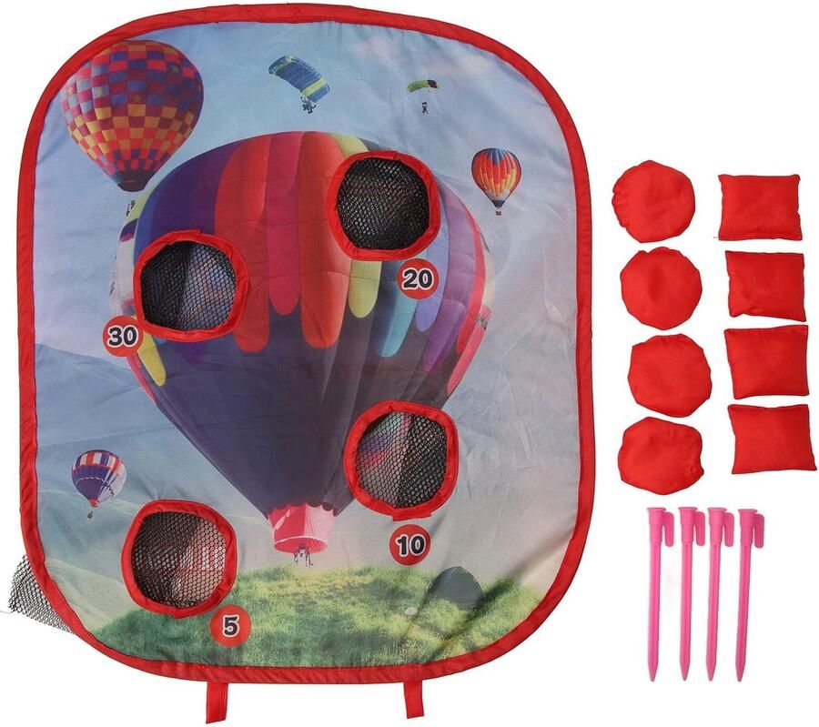 Senza Marchio Zitzak Toss Spel Speelgoed Draagbare Opvouwbare 4 Gaten Cornhole Bounce Zitzak Toss Outdoor Games Kit Kinderen