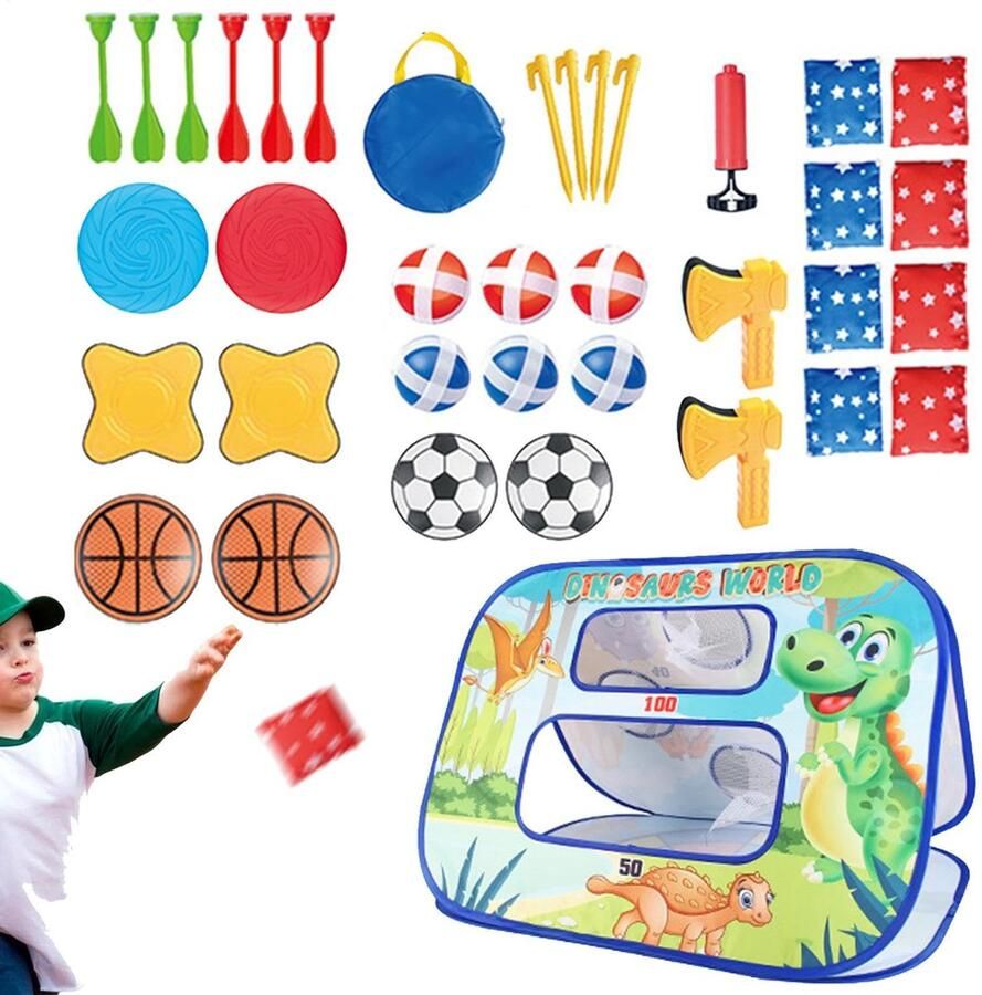 Senza Marchio Zitzak Toss Spel Zitzak Toss Cornhole Toss-spellenset voor kinderen Interactieve Cornhole Board Set Corn Hole Across Game voor kinderen jongens en meisjes van 3-8 jaar